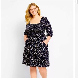 Fitted bodice breezy dress